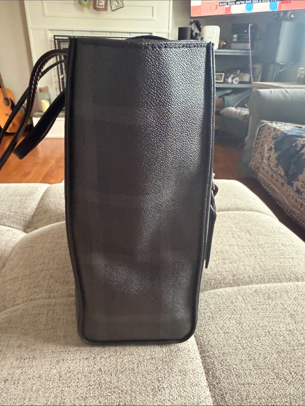 Dooney & Bourke Graham Plaid Ashton Tote Black/Gray Coated Canvas Leather - Picture 6 of 16